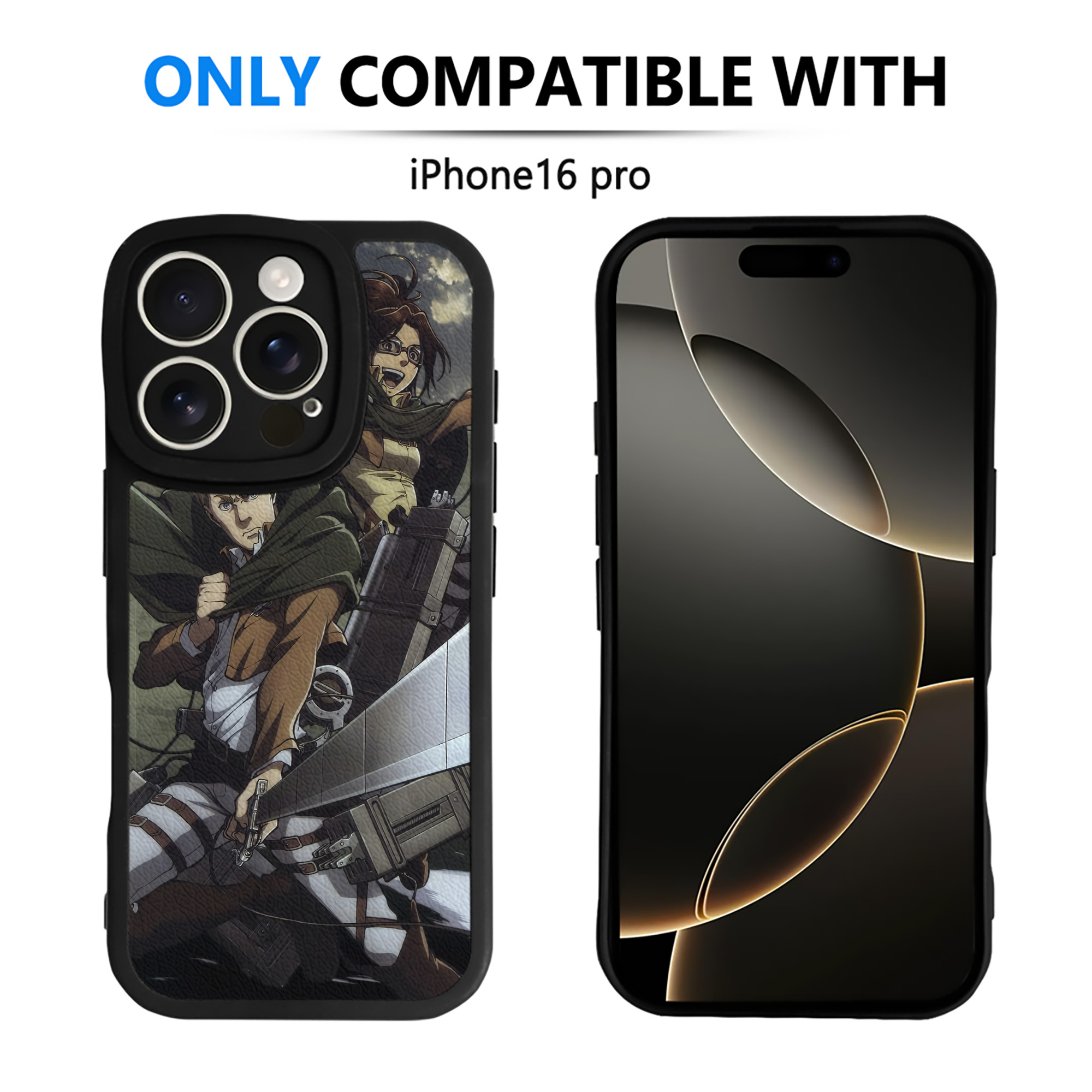 （画像用） 進撃の巨人 Attack on Titan 【iPhone 16シリーズ対応】シリコンスマホケース（レザー調） 材質：シリコン